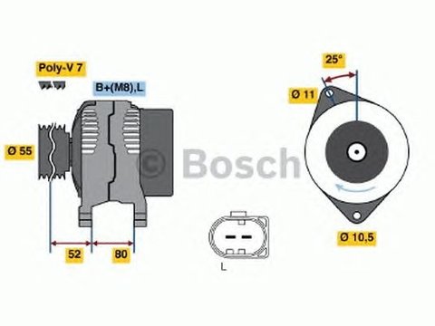 Generator/Alternator NOU - (fara piesa veche la schimb!) ISUZU D-MAX platou/sasiu (8DH) - Cod intern: W20299336 - LIVRARE DIN STOC in 24 ore!!!