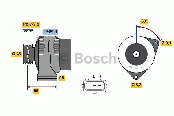 Generator/Alternator NOU - (fara piesa veche la schimb!) BMW 5 Touring (E39) - Cod intern: W20299490 - LIVRARE DIN STOC in 24 ore!!!