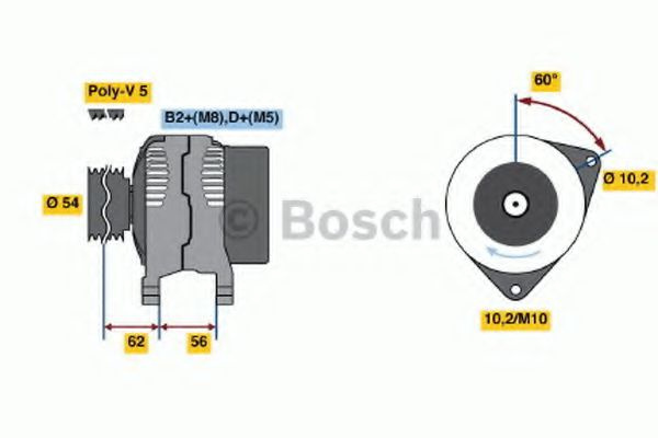 Generator / Alternator OPEL ASTRA G limuzina (F69_) (1998 - 2009) BOSCH 0 986 047 280