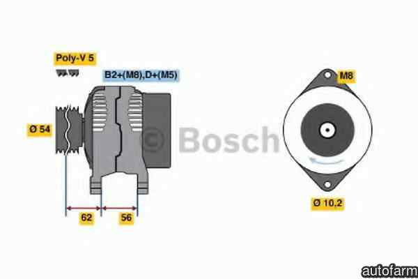 Generator / Alternator OPEL CORSA C (F08, F68) BOS