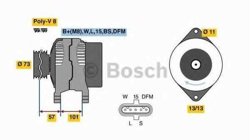 Generator / Alternator RENAULT TRUCKS Magnum BOSCH 0 986 049 350