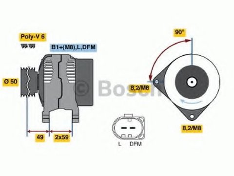 Generator / Alternator SEAT IBIZA V ST (6J8, 6P8) (2010 - 2016) BOSCH 0 986 041 920 piesa NOUA