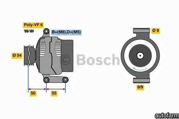 Generator / Alternator SUZUKI SPLASH BOSCH 0 986 048 771