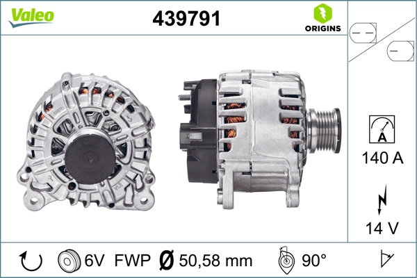 Generator / Alternator VALEO 439791 pentru AUDI TT