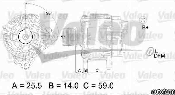 Generator / Alternator VW AMAROK 2H S1B VALEO 437454
