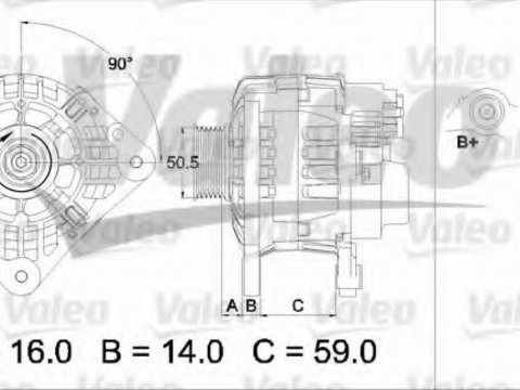 Generator / Alternator VW POLO (6R, 6C) (2009 - 2016) VALEO 437444 piesa NOUA