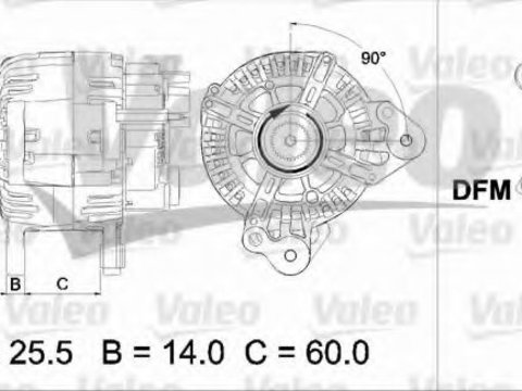 Generator / Alternator VW POLO (6R, 6C) (2009 - 2016) VALEO 437470 piesa NOUA