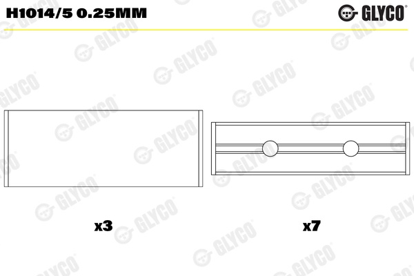 GLYCO Cuzineti, arbore cotit H1014/50.25mm la masina DACIA LOGAN MCV (KS_) 2007 2008 2009 2010 2011 2012 2013 2014 2015