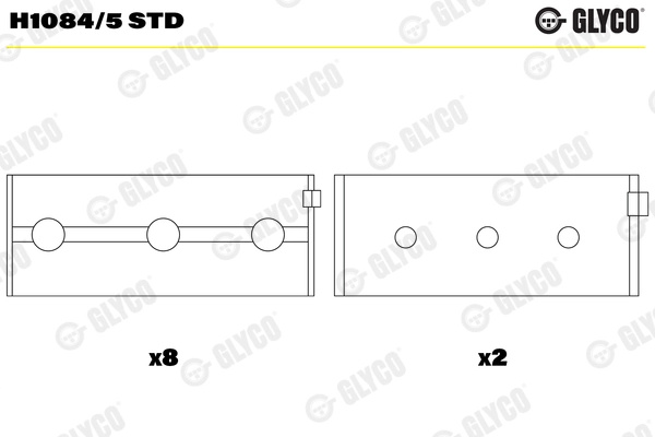 GLYCO Cuzineti, arbore cotit H1084/5STD pentru masina JEEP WRANGLER IV (JL) 2017 2018 2019 2020 2021 2022 2023 2024