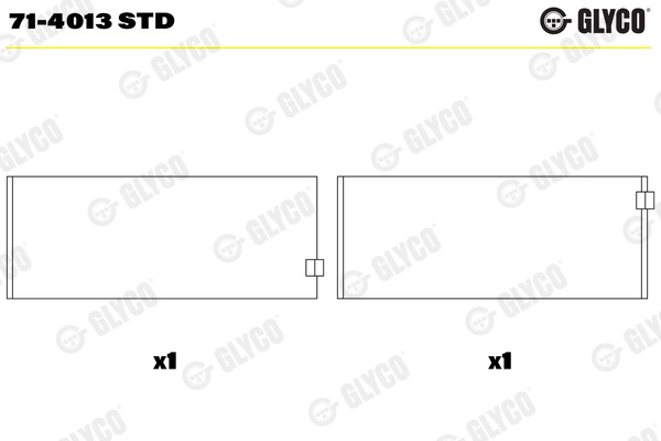 GLYCO Cuzineti biela 71-4013STD pentru masina MITSUBISHI COLT Caseta/ Hatchback (Z3_V) OM 639.939 1493cc 95cp 70kW 2004 2005 2006 2007 2008 2009 2010 2011 2012