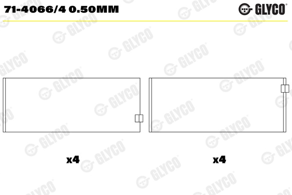 GLYCO Cuzineti biela 71-4066/40.50mm la masina FORD RANGER III (2N, 2G, 2P) GBVAJQJ; T22DD0P 2198cc 160cp 118kW 2011 2012 2013 2014 2015 2016 2017 2018 2019 2020 2021 2022 2023
