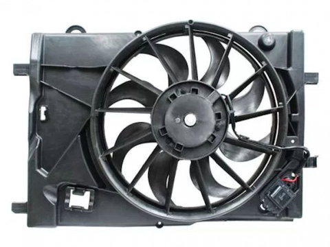 GMV radiator electroventilator Chevrolet Aveo, 2011-014, dimensiune 410mm, cu 3 pini, cu pre-rezistormm, Aftermarket