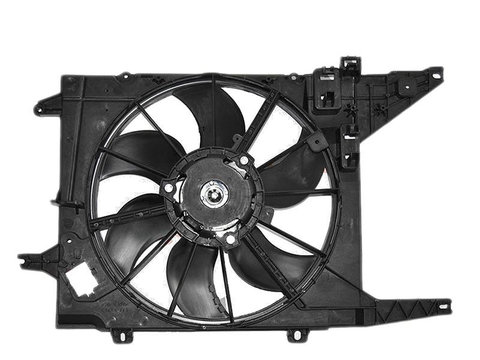 GMV radiator Electroventilator Dacia Logan 2004-2012 motorizare 1.4 53/55kw , 1.5 dCi (48/50/55/62/63/66kw) si 1.6 (62/64/70/77/82kw), 320W, 2pini, tip Bosch , 380mm , pentru modele cu AC