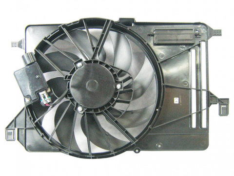 GMV radiator electroventilator Ford C-Max / C-Max Grand, 2011- (Motorizare 1,6 Tdci 70/85kw), Ford Focus, 2011- (Motorizare 1,5 Tdci 70/77/88kw, 1,6 Tdci 70/77/85kw) Diesel, tip climatizare , dimensiune 395mm , cu modul , cu 3 pinimm, Aftermarket
