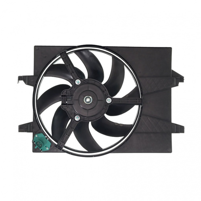 GMV radiator electroventilator Ford Fiesta (Jhs), 05.2002-07.2008, Fusion (Jus), 2002-2012, Mazda 2 (Dy), 09.2002-06.2007 1,3 44/51/66kw, 1,4 59kw, 1,4 Tdci 50kw, 1,4 Mz-Cd, 1,6 74kw Diesel/Benzina, Manual, cu AC, 250W/360mm, cu 2 pini, plastic, Afte