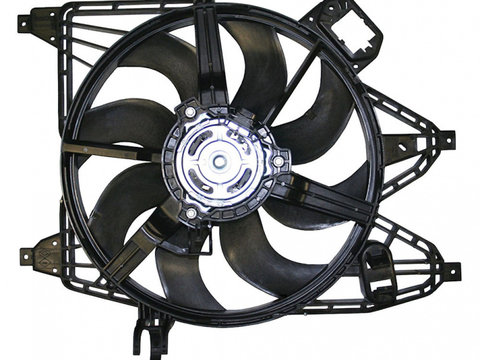 GMV radiator electroventilator Renault Kangoo (Kc/Fc), 2003-2008 Motor 1, 5 Dci 42/48/59kw, 1, 9 Dci 59/62kw, Nissan Kubistar (X76), 2003-2008 Motor 1, 5 Dci 42/45/48/50/60/62kw Diesel, cutie Manuala, dimensiune 400W/382mm, cu 2pini, plastic, GATE