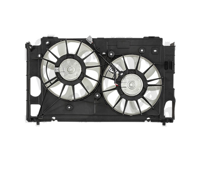 GMV radiator electroventilator Toyota Auris, 2012-2019, motor 1.2 Turbo, benzina, 295/295 mm, 2 pini, fara modulul de control electronic,