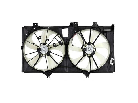 GMV radiator electroventilator Toyota Camry (XV50), 2011-2017, motor 2.4 h, benzina/electric, cutie CVT, cu AC, 360/360, (2 +2) pini,