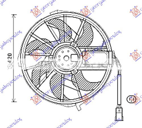 GMW (MOTOR & ELICE) (420mm) - MERCEDES B CLASS (W245) 08-11, MERCEDES, MERCEDES B CLASS (W245) 08-11, 538006440