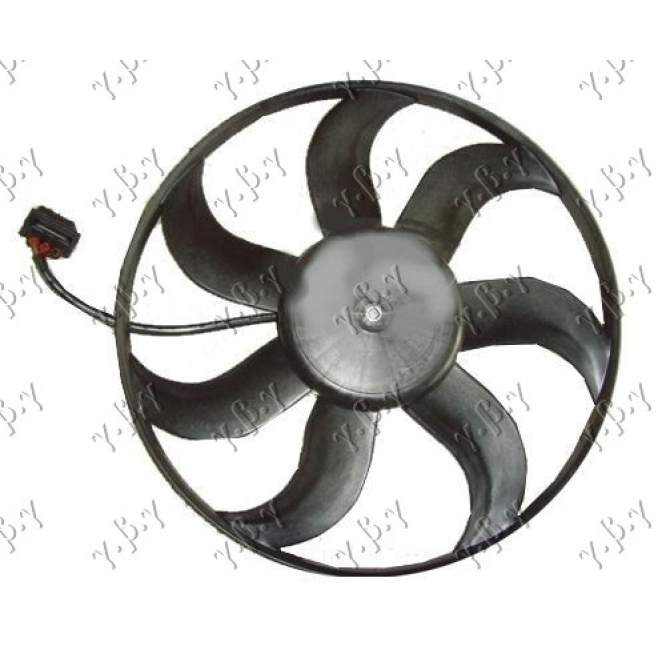 Gmw Radiator (Motor+Elice) (390mm) (90w) (3pin) (8wing) (Gen Siemens )-Skoda Roomster-Praktik 06-10 pentru Skoda Roomster-Praktik 06-10