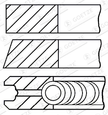 GOETZE ENGINE Set segmenti piston 08-152000-00 la masina HYUNDAI LANTRA II combi (J-2) DJY 1905cc 68cp 50kW 1998 1999 2000