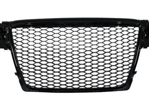 Grilă radiator Fără Emblema compatibil cu AUDI A4 B8 (2007-2012) RS Design Negru Lucios-