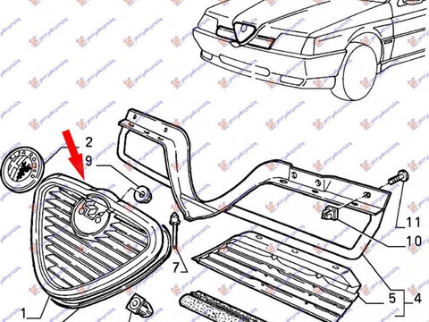 Grila - Alfa Romeo 146 1994 , 60596856