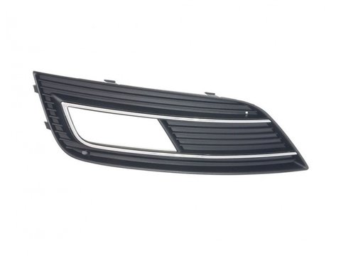 Grila bara fata Audi A4/S4 (B8), 11.2011-2016, Stanga, 8K0807681K01C, 13D127-1 insertie crom, cu gaura proiector