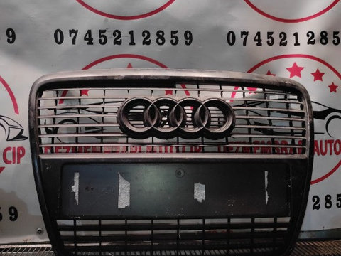 Grila bara fata centrala cu sigla, Audi A6 (4F2, C6) cod 4F0853651