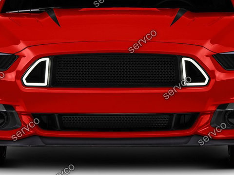 Grila bara fata Ford Mustang Ecoboost, GT, V6 LED 2015-2017 v7