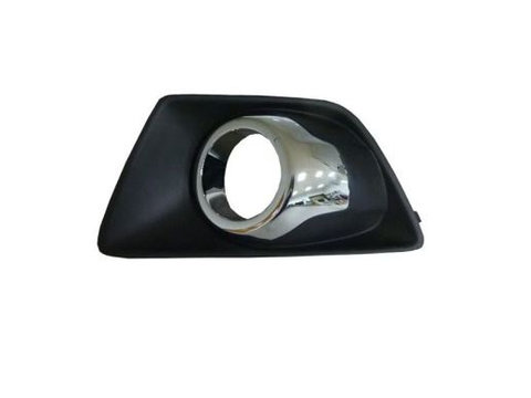 Grila bara Ford Ecosport, 12.2013-10.2017, Fata, partea Stanga, cu rama crom, cu gaura pentru lampa de ceata, Aftermarket