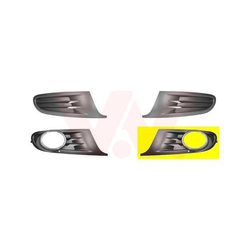 Grila bara protectie Vw Golf 6 (5k1) Van Wezel 5863593, parte montare : stanga, fata