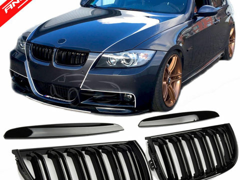 Grila BMW E90 E91 SPORT (2005-2008) Negru Lucios