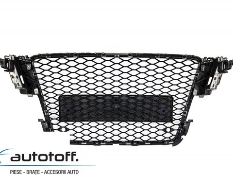 Grila Centrala Audi A5 8T (2008-2011) RS5 Design Negru Lucios