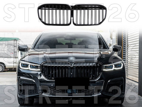 Grila Centrala Compatibil Cu BMW Seria 7 G11 G12 LCI (2019-2022) M Design Negru Lucios