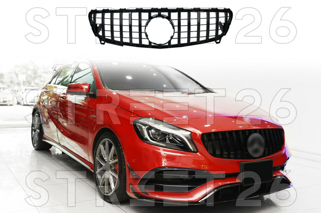 Grila Centrala Compatibil Cu Mercedes A-Class W176 Facelift (2015-2018) GT-R Panamericana Design Negru