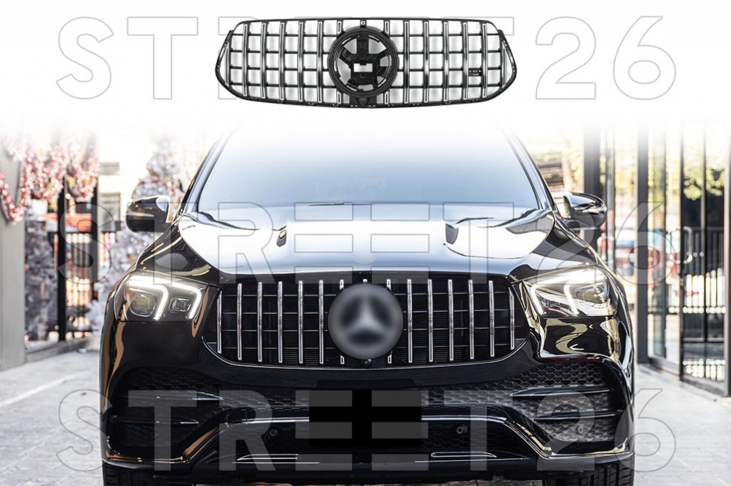 Grila Centrala Compatibil Cu Mercedes GLE W167 V167 SUV GLE C167 Coupe (2019-Up) GT-R Design Crom V2