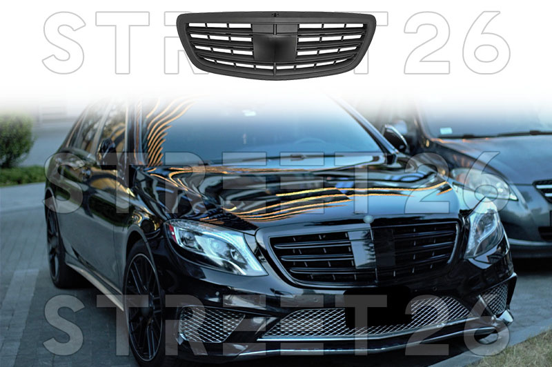 Grila Centrala Compatibil Cu Mercedes W222 S-Class (2014-2020) S63 S65 Design Negru Mat