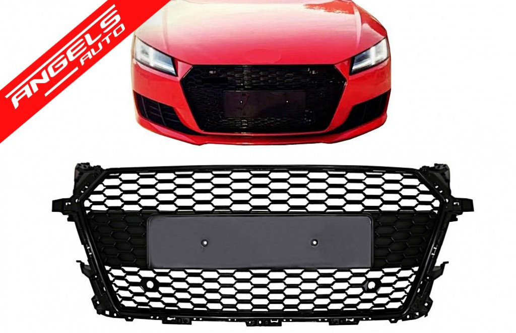 Grila Centrala compatibila cu Audi TT FV 8S (2015-2017) RS Look Negru Lucios