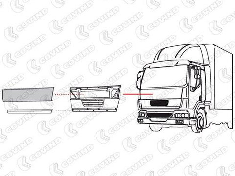 Grila centrala nou DAF LF 55 an 2001-2012