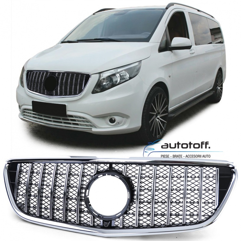 Grila compatibila Mercedes Vito W447 (15-18) Chrome GT Design