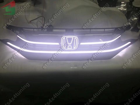 GRILA FATA CU LUMINI DE ZI DRL SI LED SEMNALIZARE HONDA CIVIC 2016-2019 [V1]