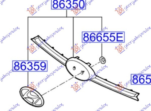 Grila fata HYUNDAI i10 2016,2017,2018,2019 COD 86350-B9500