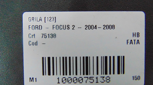 Grila Ford Focus 2 din 2004-2008, motor 