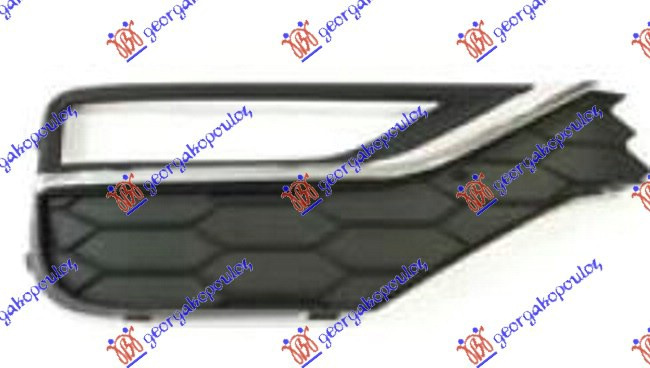 GRILA LATERALA BARA FATA (CU ORIF.PROIECTOR CEATA & BANDOU CROMAT) DR. , VW, VW P/U AMAROK 16-22 (S6/S7), 882104821
