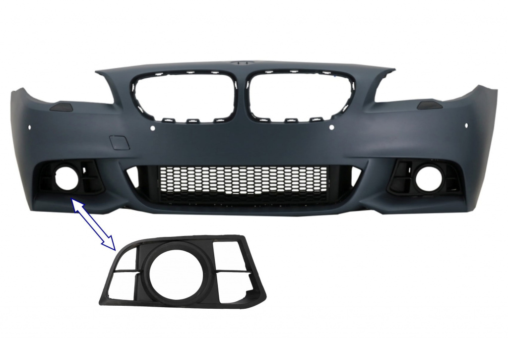 Grila Laterala Proiectoare PARTEA DREAPTA BMW Seria 5 F10 F11 LCI (2014-2017) compatibil cu bara fata M-Technik LCI Design