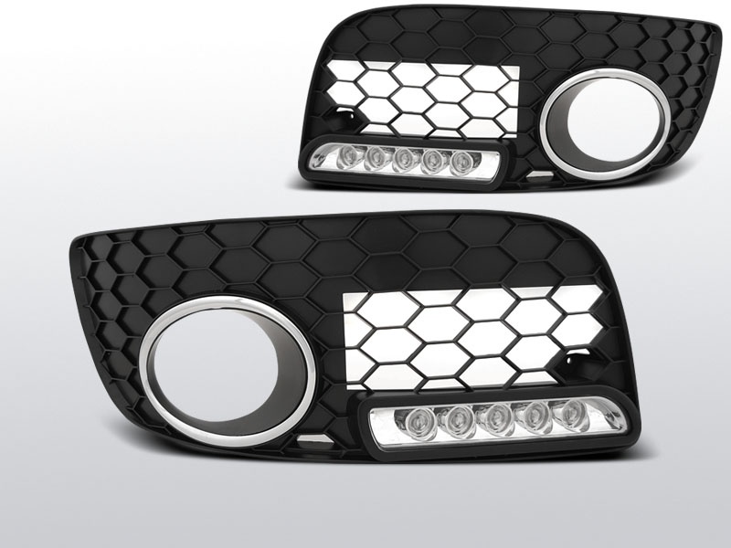 Grila proiector ceata cu LED-uri DRL VW GOLF 5 GTI-negru