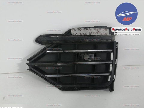 Grila Proiector Dreapta R Line originala Volkswagen VW Touareg generatia 3 CR 2018 2019 2020 2021 2022 Crossover OEM