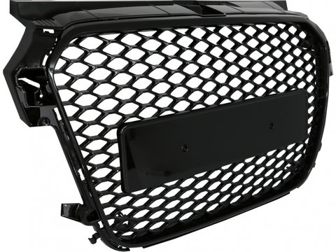 Grila Radiator Am Audi A1 8X 2010-2014 Pre Facelift RS1 Design Piano Black FGAUA18XRSB