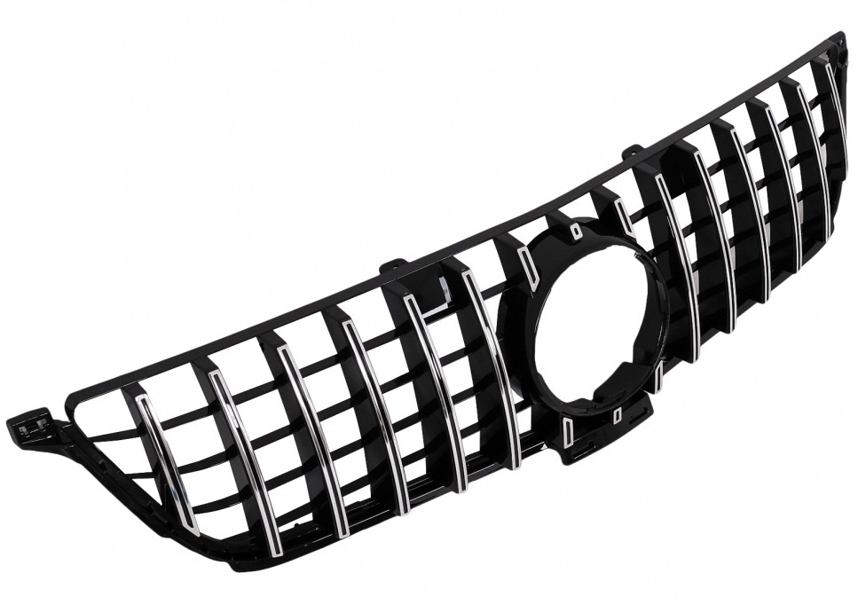 Grila Radiator Am Mercedes-Benz ML-Class W166 2012-2014 GT-R Panamericana Design Black Chrome FGMBW166GTRCN